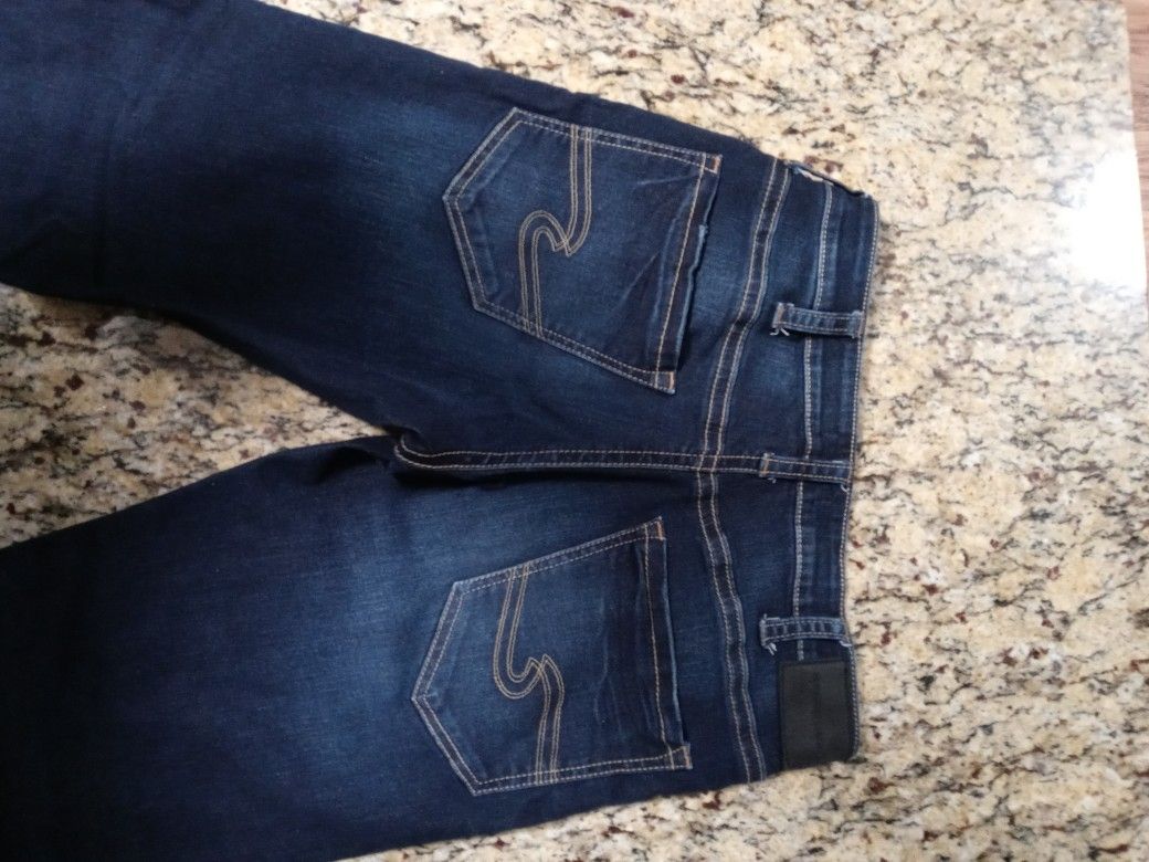Silver Brand model Zac dark stonewash bootcut mens size 33/32