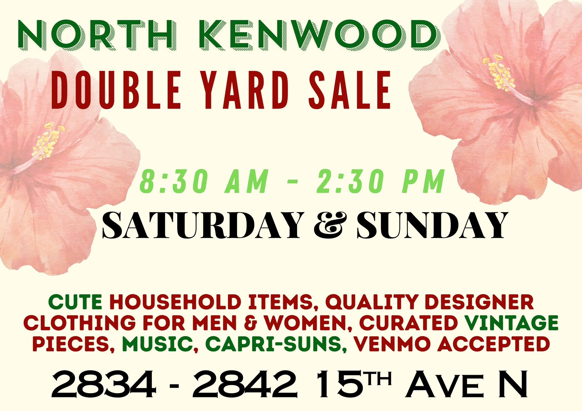 YARD SALE - 3/29 North Kenwood