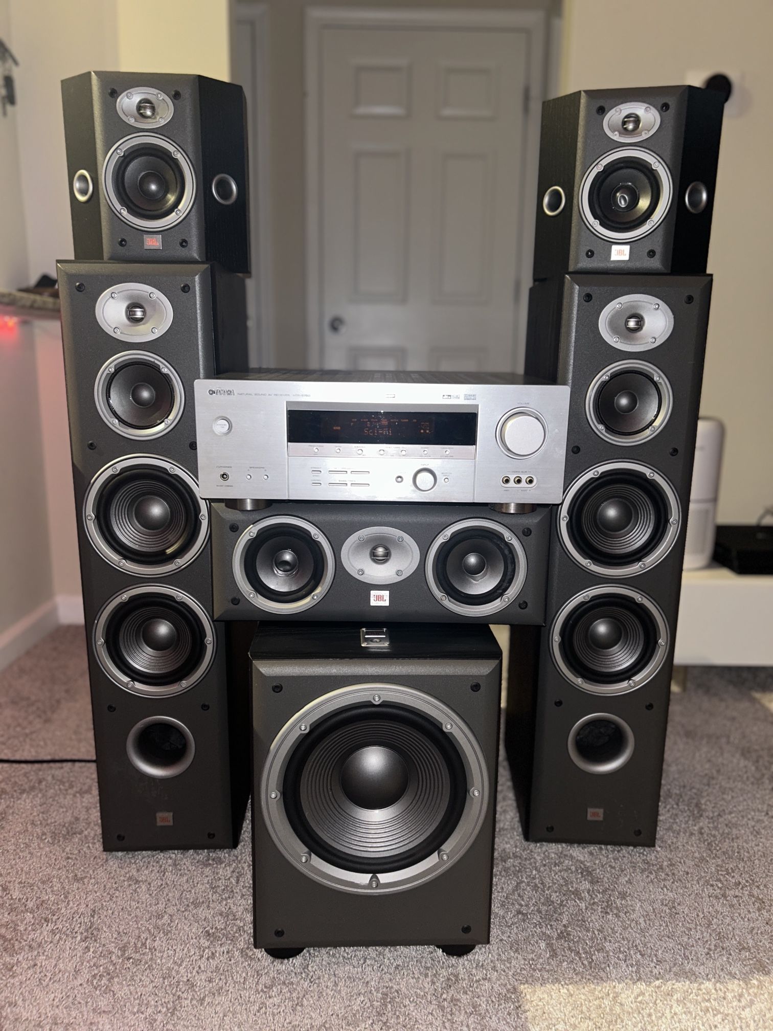 Complete JBL Northridge E-Series 7-Speaker Home Theater System + Yamaha HTR-5750 AV Receiver