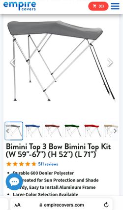 Bimini Top Boat Cover 