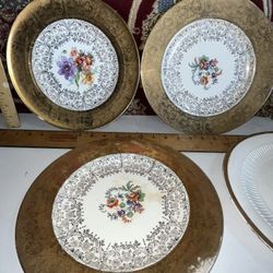 22k Gold Plates Homer Laughlin From Mid 1900s