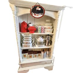 Solid Wood Vintage White Bookcase Shelf Curio Display