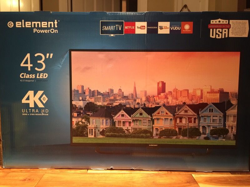 Element Electronics E4SFC4317 43-inch 4K Ultra HD Full-Array Smart LED TV - 2160p - 1000:1 - 3 x HDM