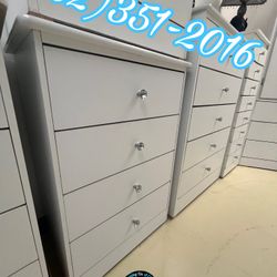 Four Drawer White Nightstand Dresser Cajonera Comoda Nueva 