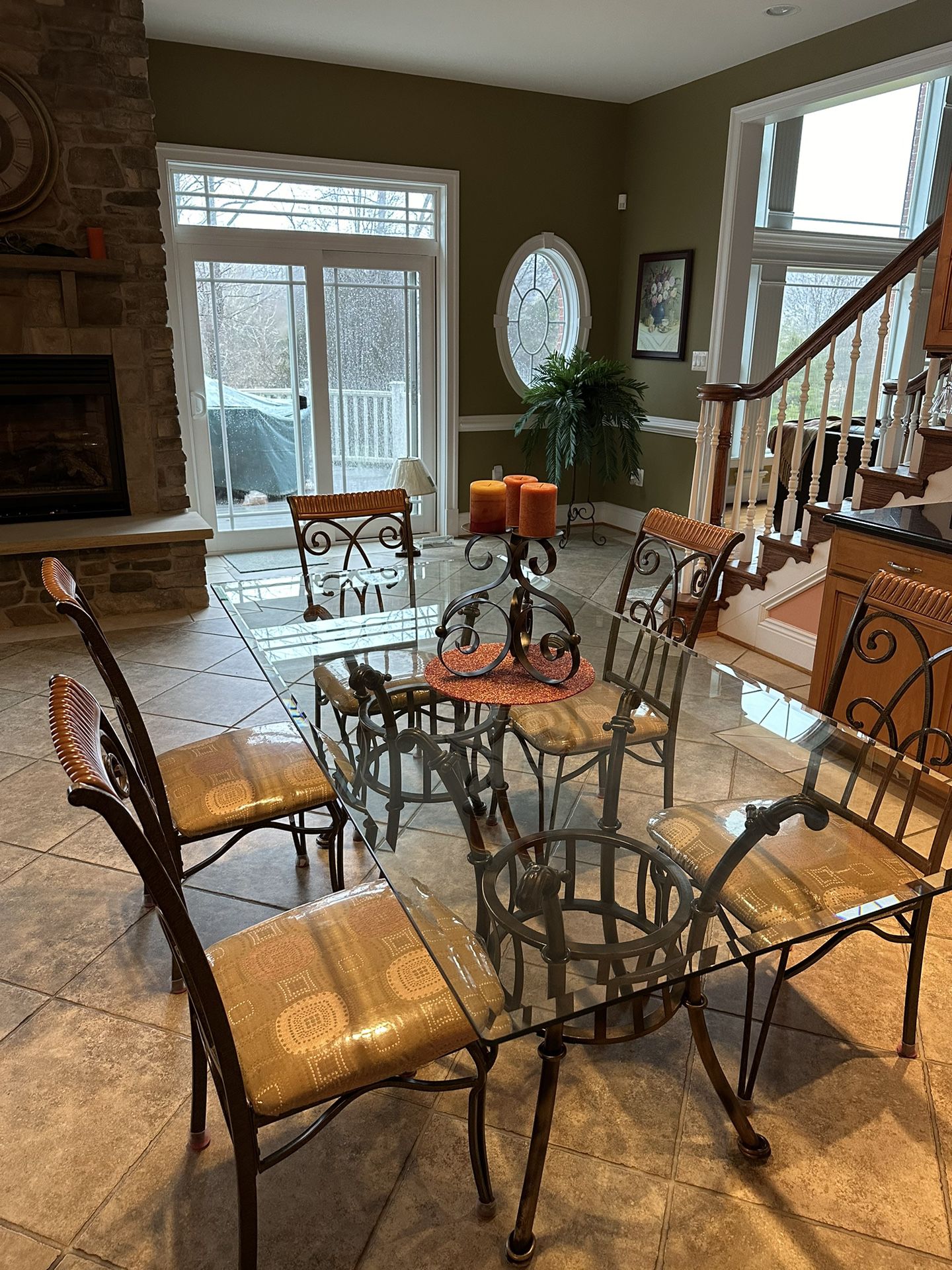 Glass Dining Table With 6 Chairs