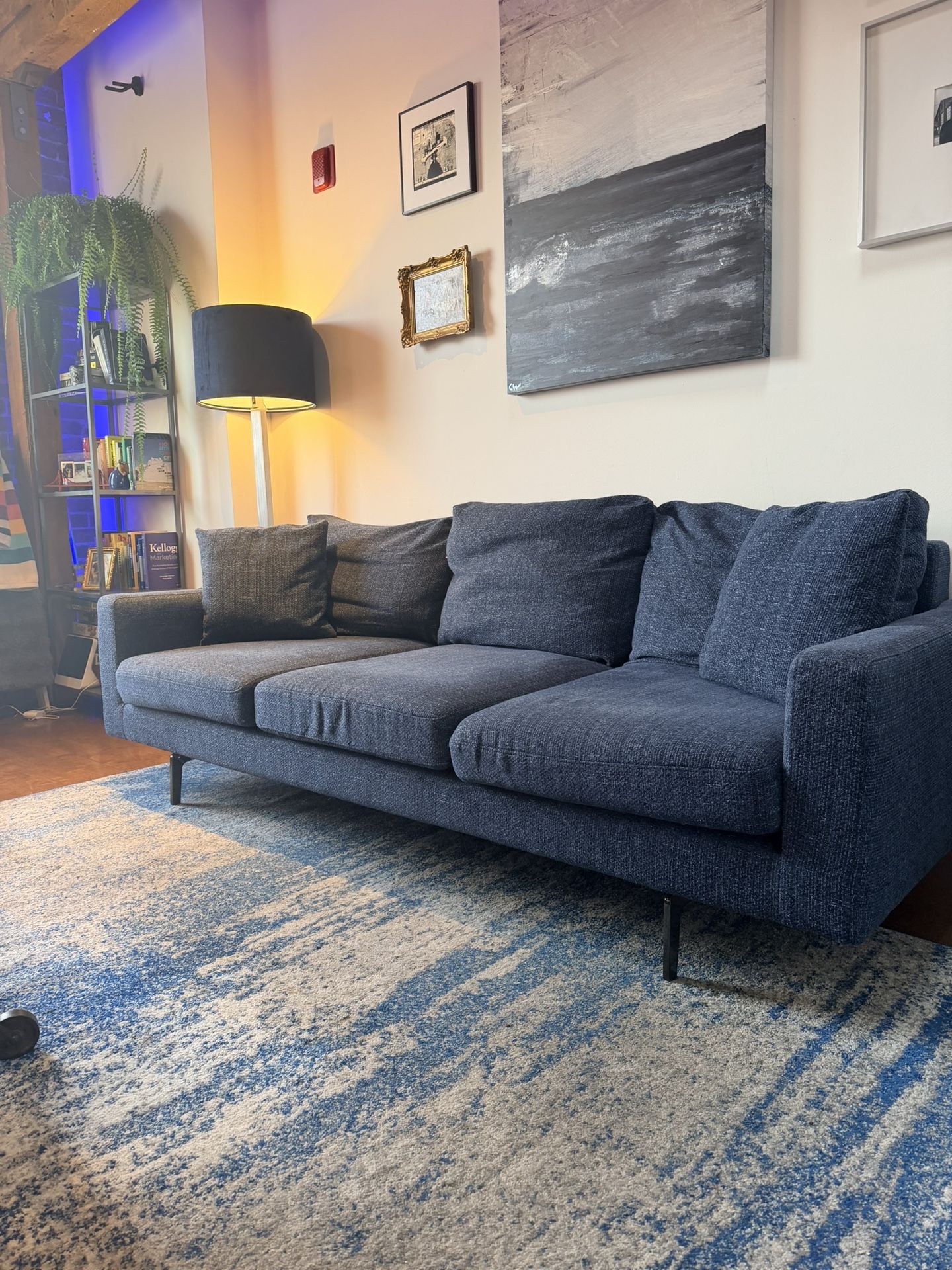 3-Seater Modern Sofa 87” L – Down-Filled & Machine-Washable Covers