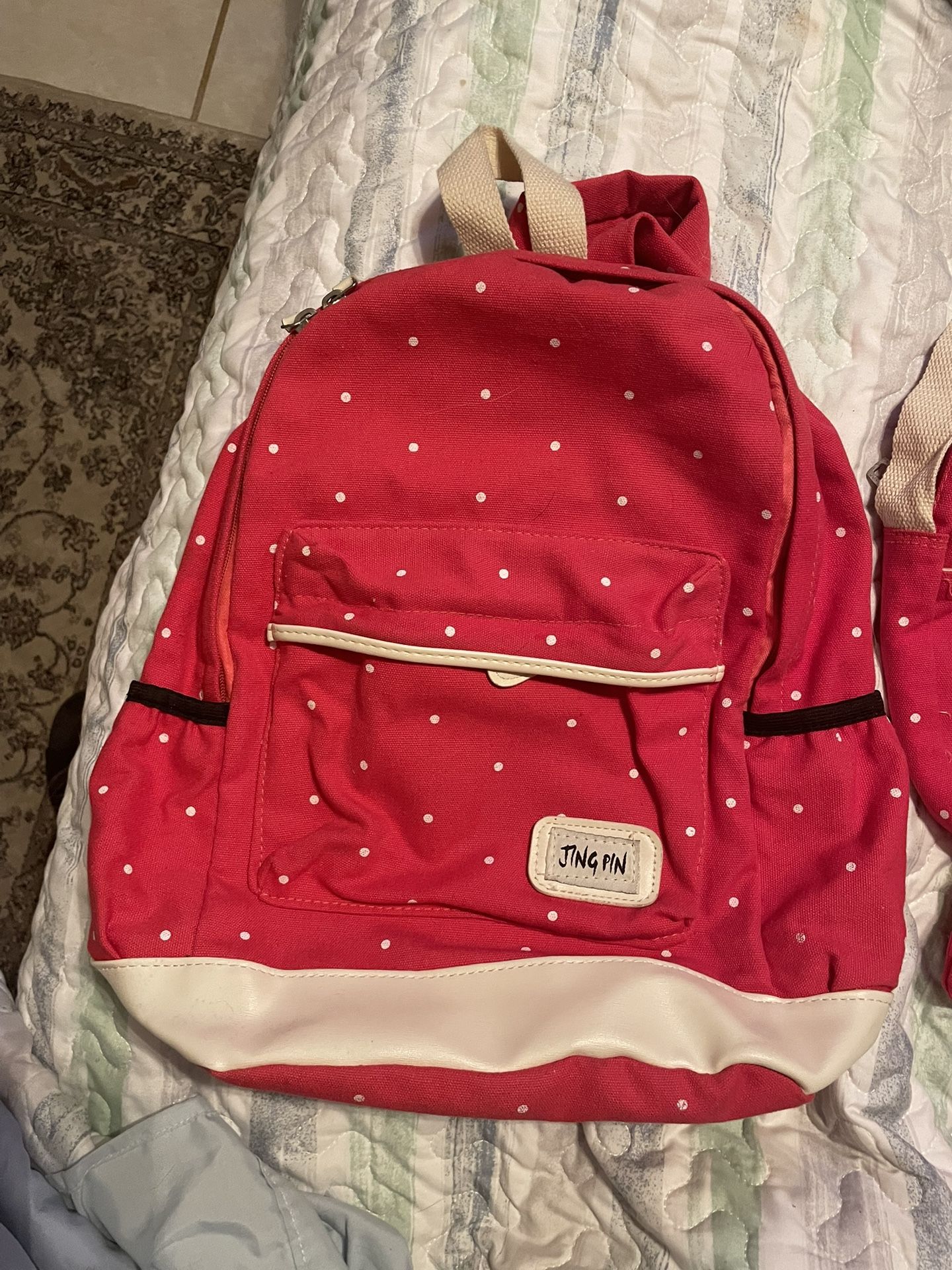 Three Piece Backpack, Satchel/purse And Makeup Purse