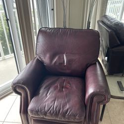 Actual Lazy Boy Full Leather Recliner 