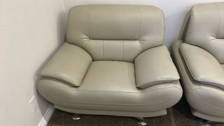 One Leather Sofa and one leather couch