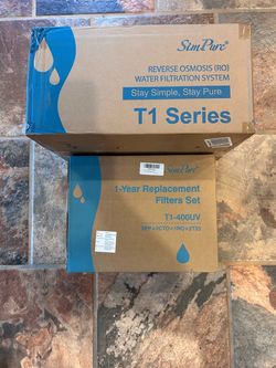 SimPure T1-400 Tankless Reverse Osmosis Water Filter System 400 GPD NSF 58 Standard UV Under Sink RO Filtration System | 8-Stage Filtration with 1-Yea