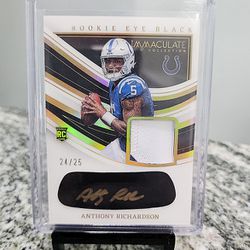 2023 Panini Immaculate Anthony Richardson RPA Rookie Eye Black Gold Auto 24/25 Indianapolis Colts