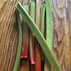 Fresh Organic Rhubarb Stalks