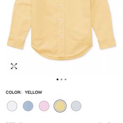 toddler boy POLO Ralph Lauren yellow  long sleeve shirt NWT 3T