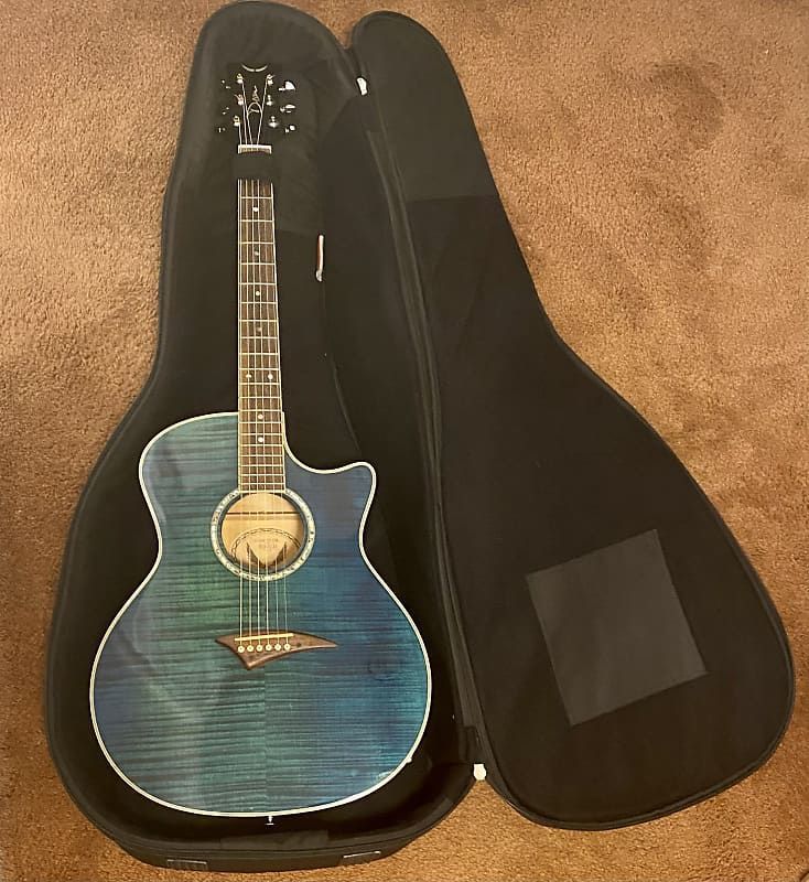 Dean Exotica FM GBL Blue Flame Maple With Case