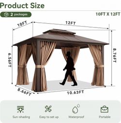 12-ft-x-10-ft-Hardtop-Outdoor-Double-Roof-Gazebo-with-Netting-and-Curtains