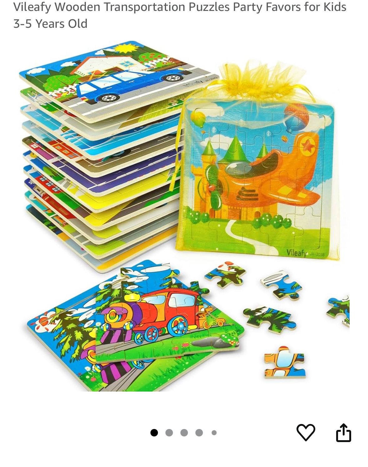 Wooden Puzzles 12 Sets For Boys Girls