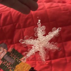 Vintage glass snowflake ornament
