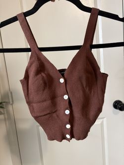 Brown Crop Top
