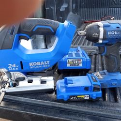 24 Volt Kobalt Max Jigsaw And 1/2 Drive Impact 