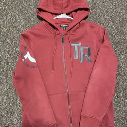 Red True Religion Jean Zip Up 