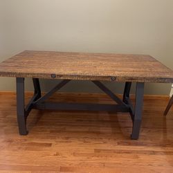Rustic And Solid Wood Dining Table