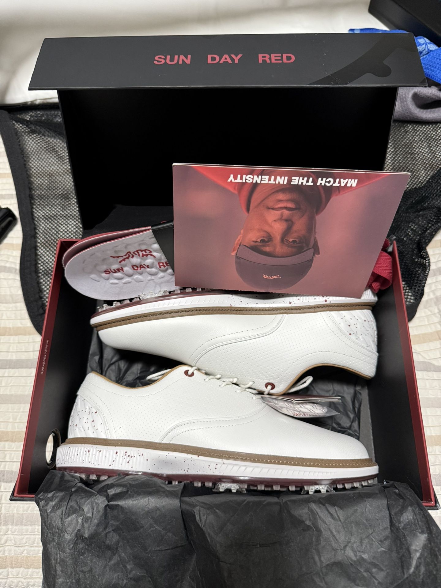 Brand new Sun Day Red Cypress Golf Shoe White/Red Limited Size 8.5