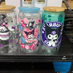 16oz Kuromi Glass Cups