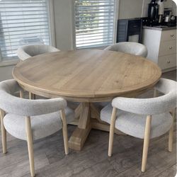 Brand New Set Of 4 Dining Chairs Barrel Upholstered Chairs 