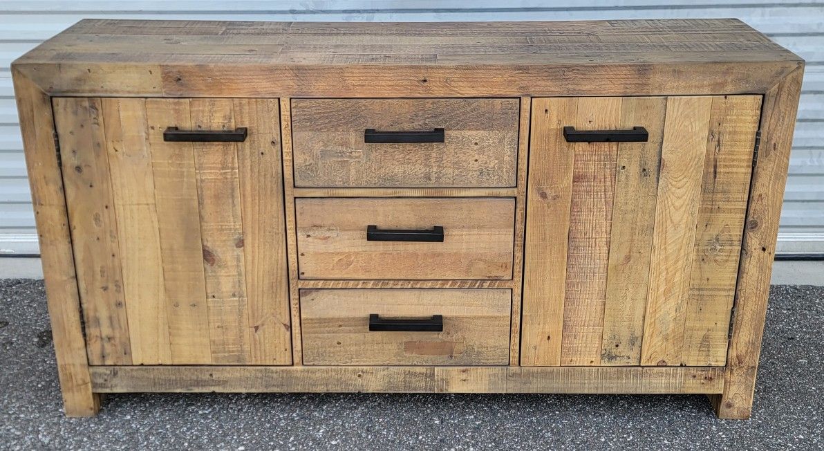 (FREE DELIVERY)Millwood Pines Lafond 63'' Pine Wood Sideboard