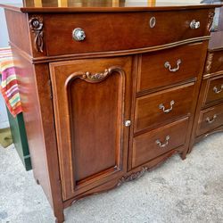 Serpentine Top Armoire Dresser