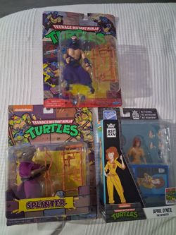 TMNT Action Figure Lot – Shredder, Splinter, April O'Neil