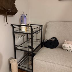 Bar cart with wheels