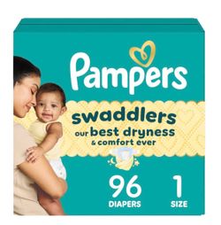 Pampers, Swaddlers - Swaddlers Diapers, Size S1, 96 Count