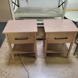 Set Of 2 Traditional 1-Drawer Style Nightstand (NEW In A Box)