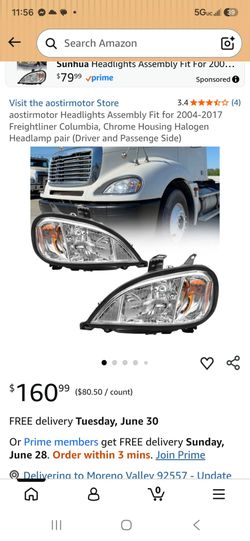 Freightliner truck headlights
