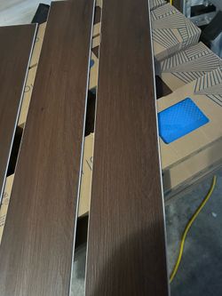 1700 sqft of luxury vinyl plank flooring waterproof with pad walnut brown color click together