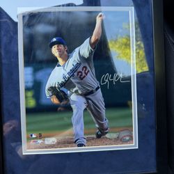 Clayton Kershaw Los Angeles Dodgers Autographed Frame