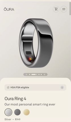 Oura Ring 4 - Silver, Size 10 - Brand New Sealed