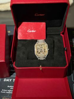 41 mm Cartier natural diamonds