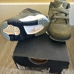 Brand New Air Jordan 4 Retro SE "Craft - Olive" (TD) - Size 3C