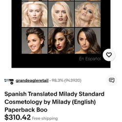 Spanish Translated Milady Standard Cosmetology  Paperback Book