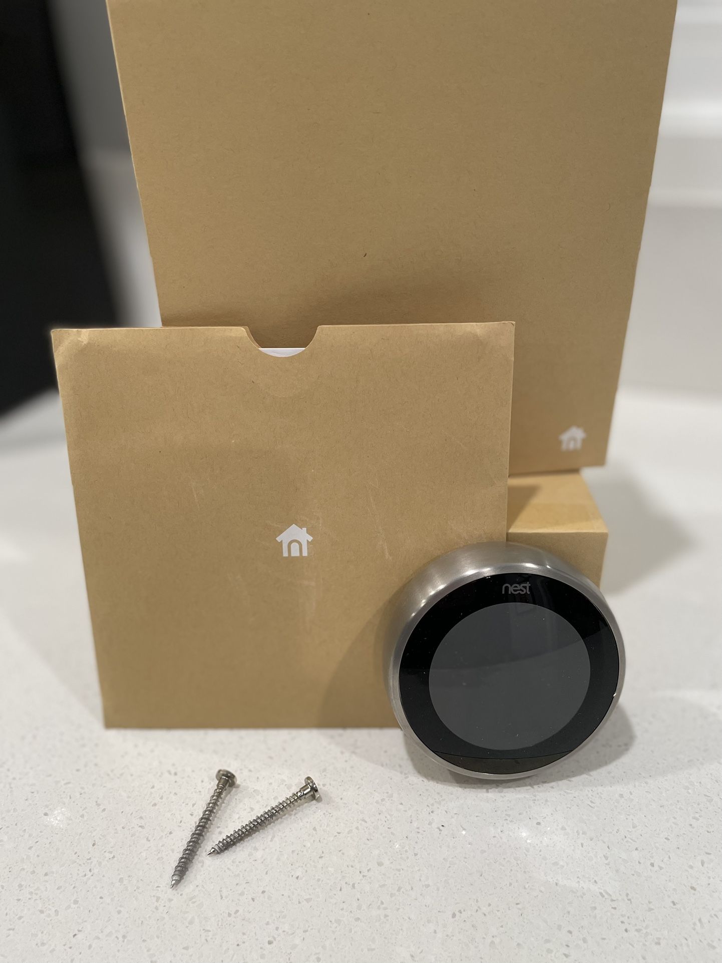 🎁 Nest Learning Thermostat (3rd Gen) – Stainless Steel – Complete Set! Perfect Condition! 🎁