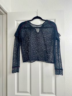 Zara Navy Blue Blouse (size small)
