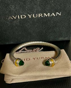 David Yurman Bracelet 7mm Green Topaz.
