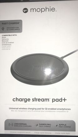 Mophie Wireless Charging Pad for Apple iPhones, Samsung, Motorola, LG and Qi-enabled smartphones, new in box