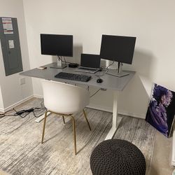 Adjustable Height Sit/Stand Desk With Ergonomic  Task Chair