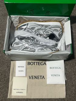 White Silver bottega Veneta Orbits Men’s size 44