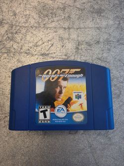 N64 007 The World Is Not Enough (Nintendo 64 2000) Blue Game Cartridge