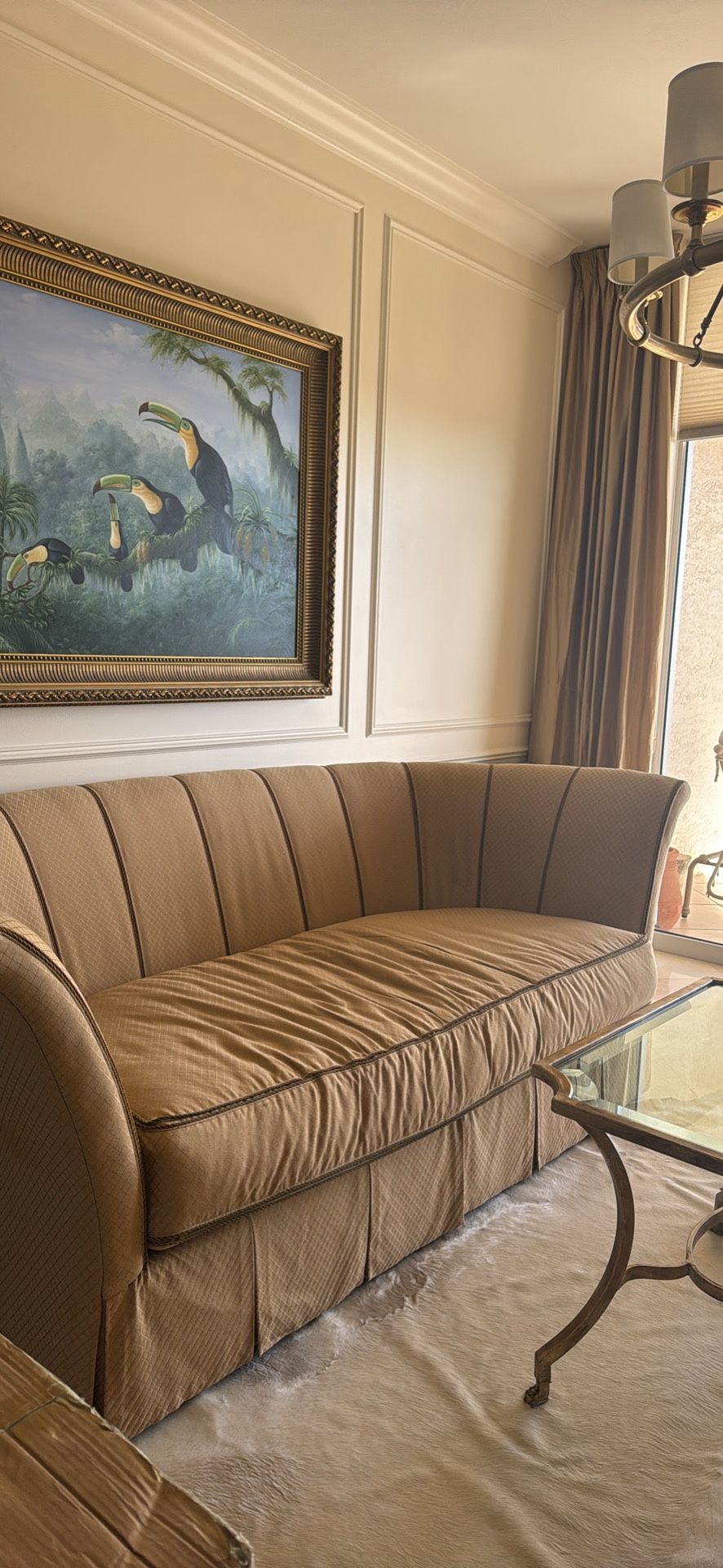 Elegant Henredon Demi-Lune Sofa Settee