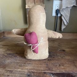 Primitive Angel doll With Red  Heart